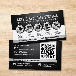Cartão De Visita Especialista em Sistemas de Segurança & CCTV Moder