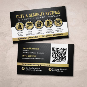 Cartão De Visita Especialista em Sistemas de Segurança & CCTV Moder