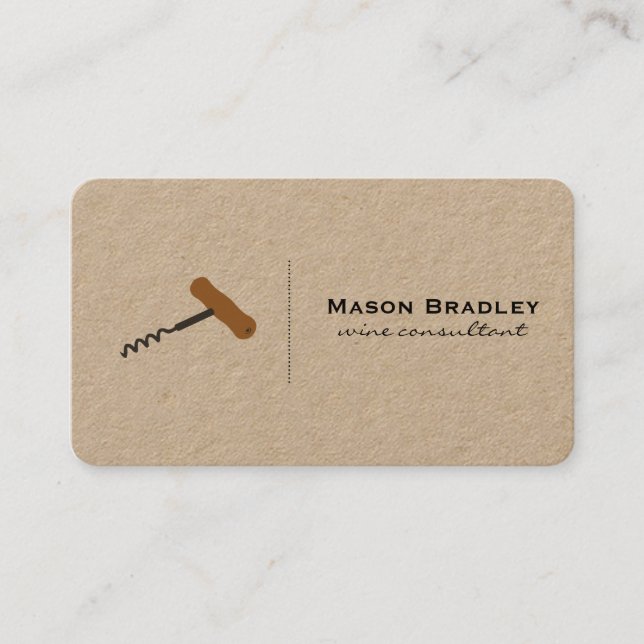 Cartão De Visita Especialista em vinho (Frente)