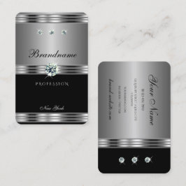 Cartão De Visita Espelhos Negros Espelhos Prateados Modernos