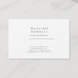 Cartão De Visita Espesso Premium Único Elegante Simples Simples Esp