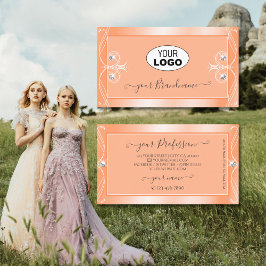 Cartão De Visita Espessura Shimmery Esmagando Diamantes com Ornamen