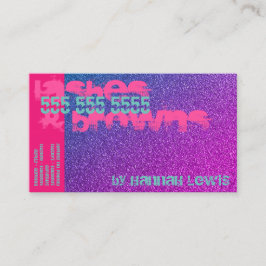 Cartão De Visita Espingardas Brilhantes Roxas Piscadas Rosa Moderna