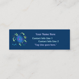 Cartão de visita espiral da tartaruga