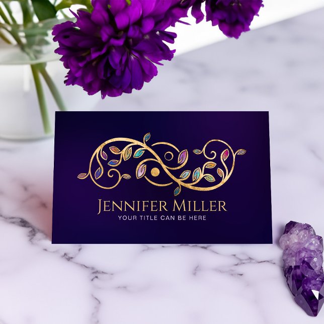 Cartão De Visita Espiral de Ouro duplo e Yin Yang (Criador carregado)