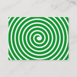 Cartão De Visita Espiral Motif - Verde-Grama e Branco