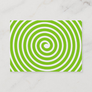 Cartão De Visita Espiral Motif - Verde marciano e branco