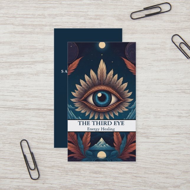 Cartão De Visita Espiritual Energie Heiler Reiki (Frente/Verso In Situ)