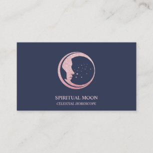 Cartão De Visita Espiritual Lunar Estrelas Astro Celestial