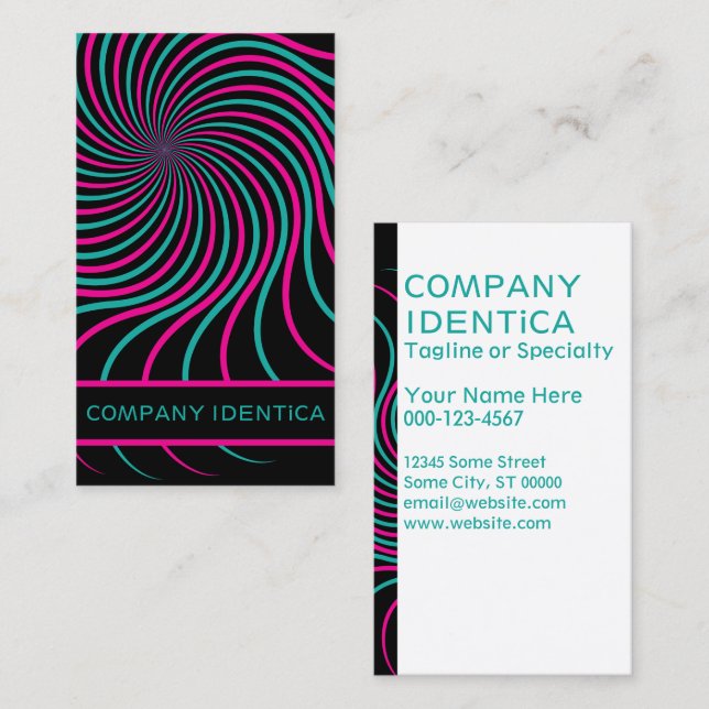 Cartão De Visita espirografia retrorreflectora (Frente/Verso)