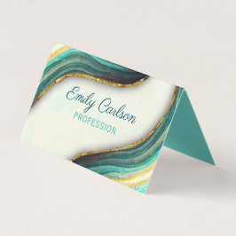 Cartão De Visita Esplanada esmeralda, esmeralda, marble art, brilha