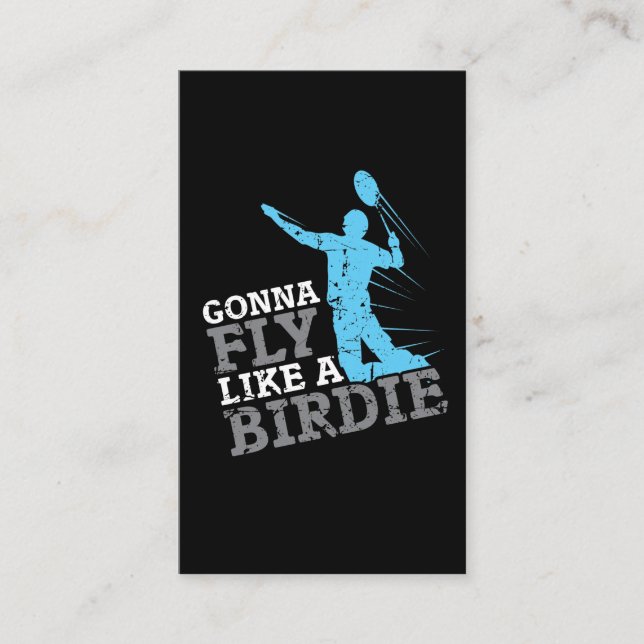 Cartão De Visita Esporte da raquete do passarinho da ideia do (Frente)