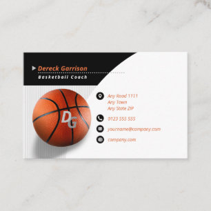 Cartão De Visita Esporte profissional do mestre do basquetebol do