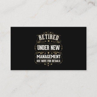 Cartão De Visita Esposa do Pai Retiree Men aposentada