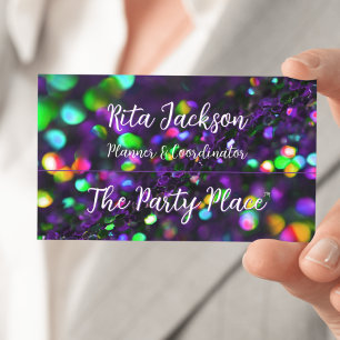 Cartão De Visita Espumantes roxos escuros