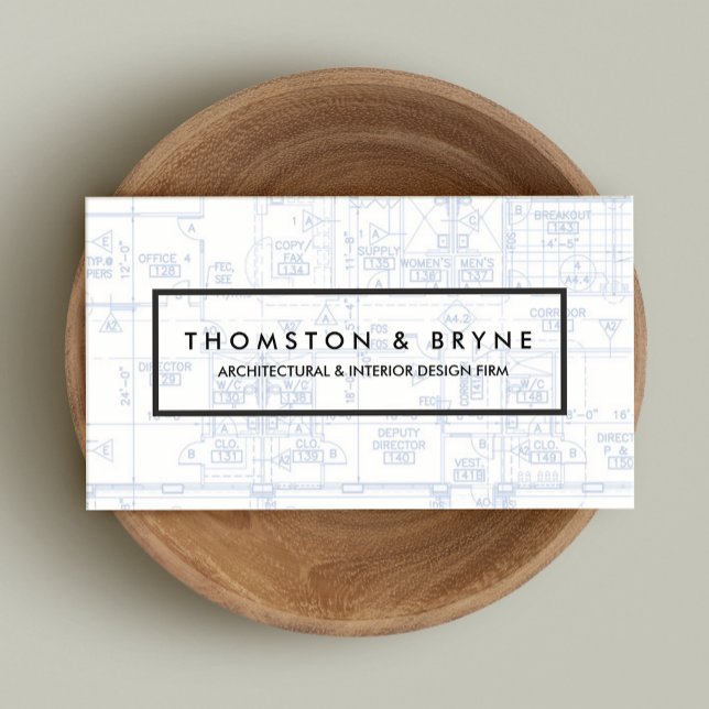 Cartão De Visita Esquema do Arquiteto do Construtor Comercial (Criador carregado)