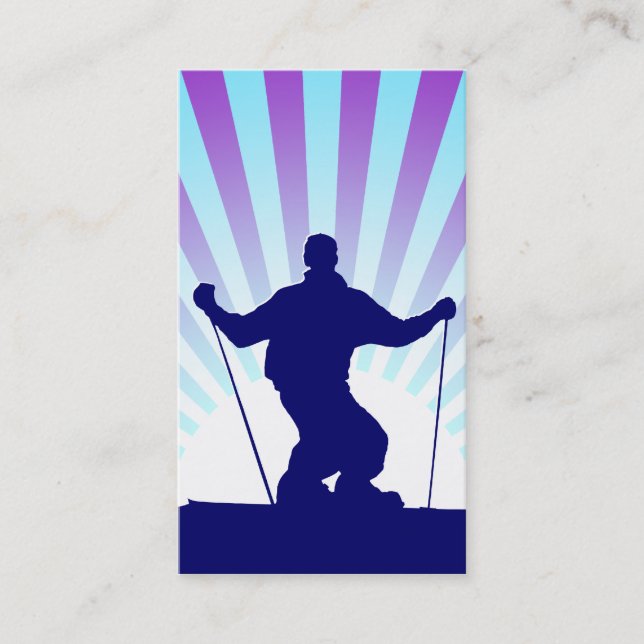 Cartão De Visita esqui descida (Frente)