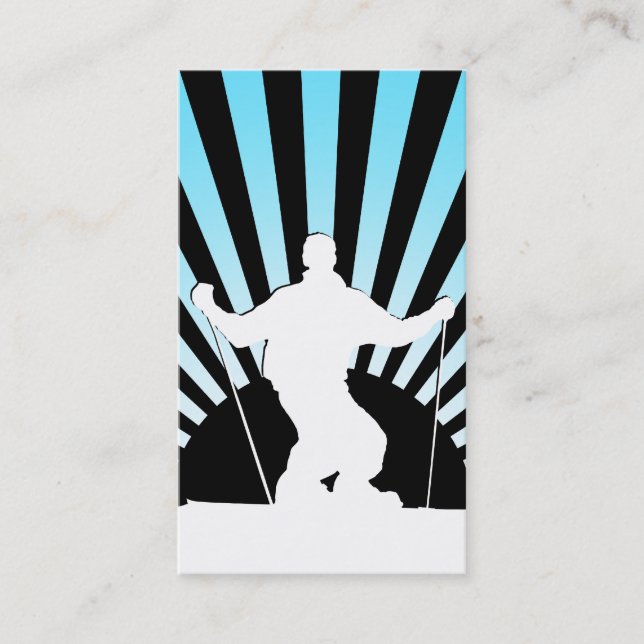 Cartão De Visita esqui descida (Frente)