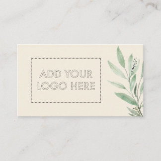 Cartão De Visita Essential Oils add custom logo beige flower beauty