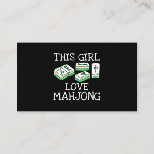 Cartão De Visita Esta Menina Adora Mahjong Jogo Tee China Presentes