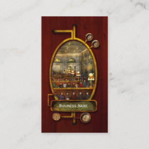 Cartão De Visita Estação de trem - Aguardando no Grande Centro 1904