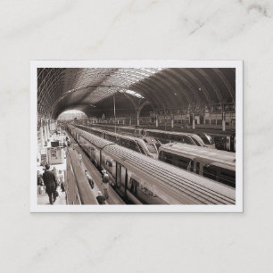 Cartão De Visita Estação Paddington, Londres. Mini Foto (com borda)