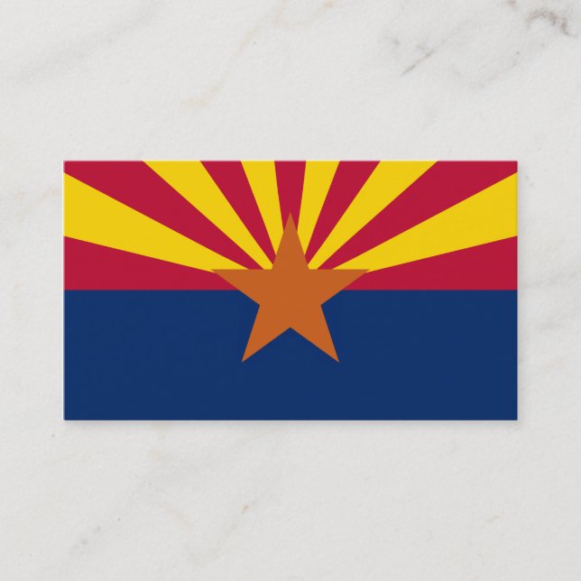 Cartão De Visita Estado de bandeira da Arizona (Frente)