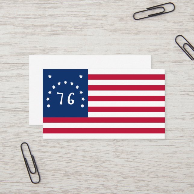 Cartão De Visita Estandarte de Bennington: A 76 Bandeira de Batalha (Frente/Verso In Situ)