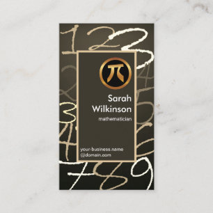 Cartão De Visita Estatísticas de Matemática de Grafite de Números d