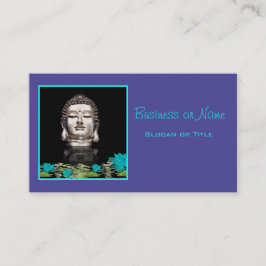 Cartão De Visita Estátua da Cabeça de Silver Buddha