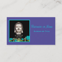 Cartão De Visita Estátua da Cabeça de Silver Buddha