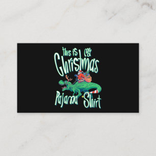 Cartão De Visita Este é o meu pijama de natal. Papais noeis engraça