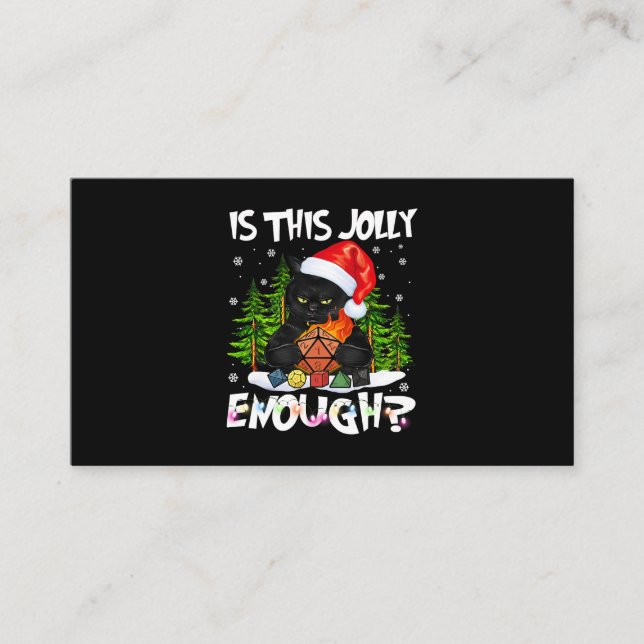 Cartão De Visita Este Gato Negro Engraçado Chega De Roleplay D? (Frente)