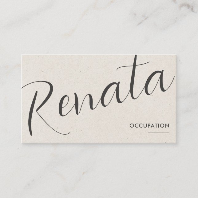 Cartão De Visita Estética bege simples (Frente)