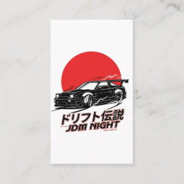Cartão De Visita Estética de Corrida de Rua da Cultura Drift Japone