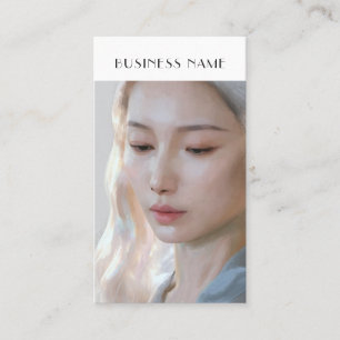 Cartão De Visita Estética Feminina em Pastel Suave Arte Refinada