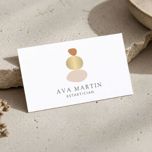Cartão De Visita Estética Moderna Minimalista Zen Cuidados com a Pe