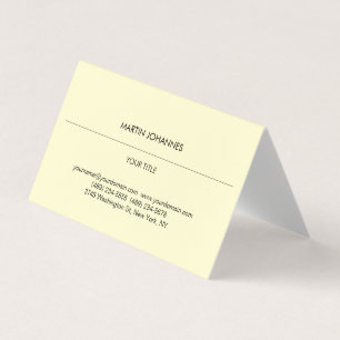 Cartão De Visita Estética Simples Profissional Cor Creme Moderna