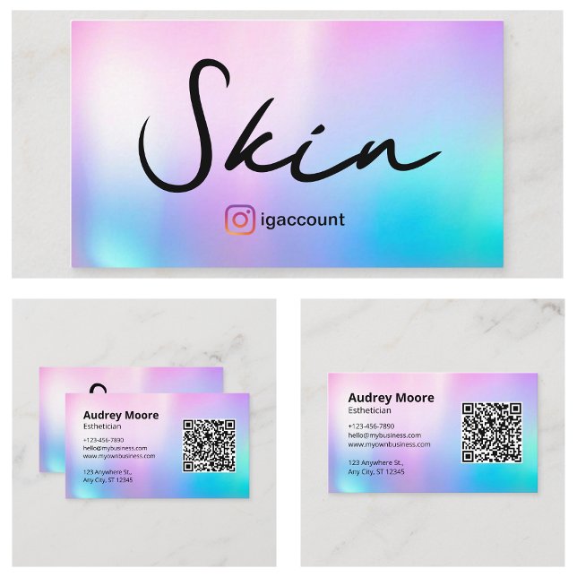 Cartão De Visita esteticista (Esthetician Business Card
)