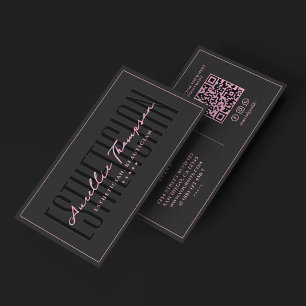 Cartão De Visita Esteticista Cosmetologista Rosa Preto