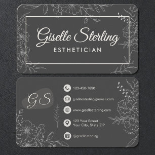 Cartão De Visita Esteticista Floral