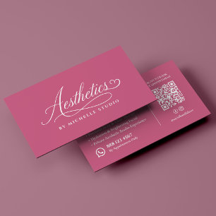 Cartão De Visita Esteticista Luxo Roteiro Estética Rosa