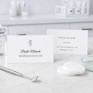 Cartão De Visita Esteticista Médica Minimalista Elegante