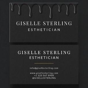 Cartão De Visita Esteticista Moderna Preta