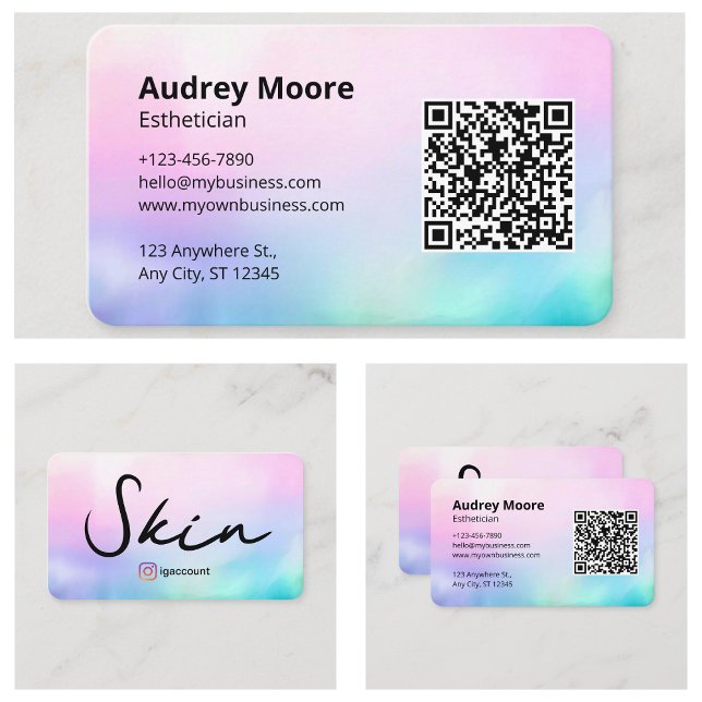 Cartão De Visita Esthetician Moderno Design Salon Spa (Skin Esthetician Modern Design Salon Spa Business Card
)