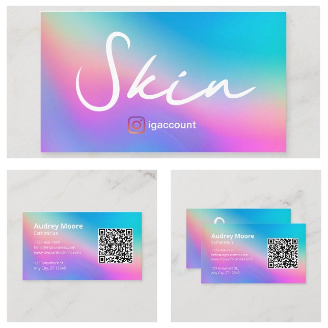 Cartão De Visita Estheticista da pele (Skin Esthetician Business Card
)