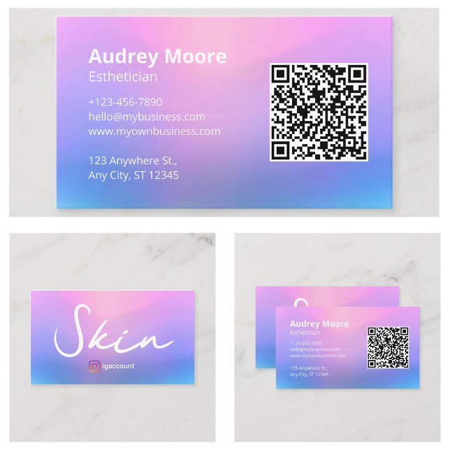 Cartão De Visita Estheticista de pele profissional (Professional Skin Esthetician Business Card
)