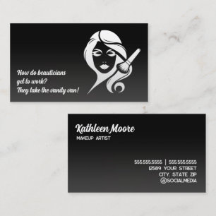 Cartão De Visita 💅 Estheticista Engraçado Makeup Beautician