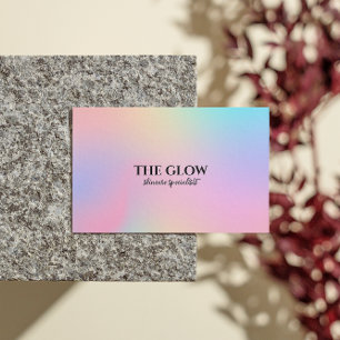 Cartão De Visita Estheticista - Holográfico Rosa Iridescente Código