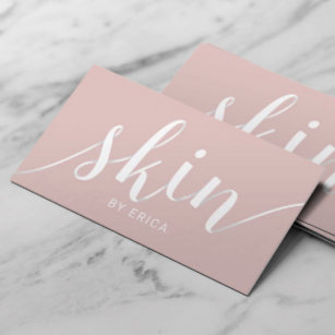 Cartão De Visita Estheticista Skin Care Típica Rosa Esmagadora